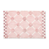 Pink Lattice & Dot Bath Rug
