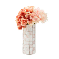 Sterling Check Capiz Small Vase