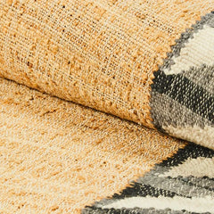 Jute Scalloped Black and White 8' x 10' Rug