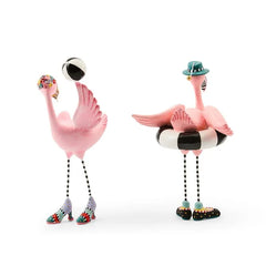 Patience Brewster Sheila and Sheldon Flamingo Figurines