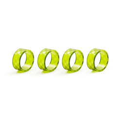 Green Check Napkin Rings, Set of 4