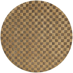 Cocoa Checkerboard 6' Round Rug