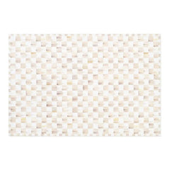 Mocha Checkered 5' x 7'6" Washable Rug