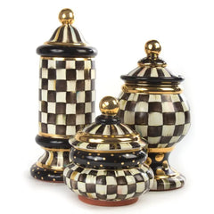 Courtly Check Ceramic Groovy Canister