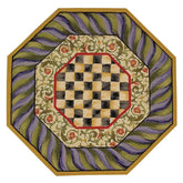 Courtly Check Purple & Green 5' Octagon Rug