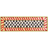 Courtly Check Red & Gold 2'6" x 8' Washable Runner