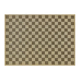 Black Check 5' x 8' Indoor/Outdoor Rug