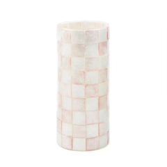 Rosy Check Capiz Small Vase