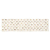 Mocha Checkered 2'6" x 10' Washable Runner