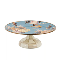 Wild Rose Brown Small Pedestal Platter