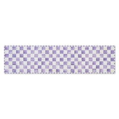 Violet Checkered 2'6" x 10' Washable Runner