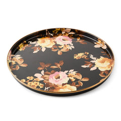 Wild Rose White Round Tray