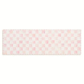 Rosy Checkered 2'6" x 8' Washable Runner