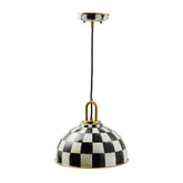 Courtly Check 12" Dome Pendant Lamp