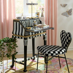 Courtly Check & Stripe Writing Desk