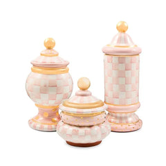 Rosy Check Ceramic Groovy Canister