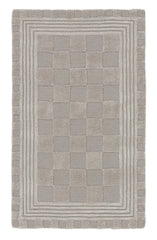 Light Grey Tonal Check 2'3" x 3'9" Rug