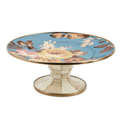 Wild Rose Brown Large Pedestal Platter