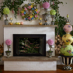 Mocha Stripe Tabletop Urn
