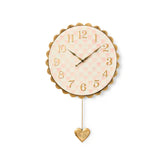 Sterling Check Heart Pendant Wall Clock