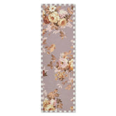 Taupe Wild Rose 2'6" x 8' Washable Runner