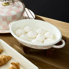 Rosy Check Medium Oval Gratin Dish