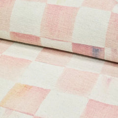 Rosy Checkered 6' Octagon Washable Rug