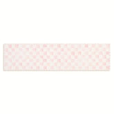 Rosy Checkered 2'6" x 10' Washable Runner