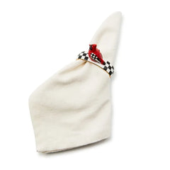 Cardinal Toile Napkin Rings, Set of 4