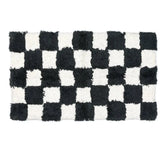 Checkerboard Black Bath Rug