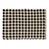 Natural, Black & White Checked 2' x 3' Rug