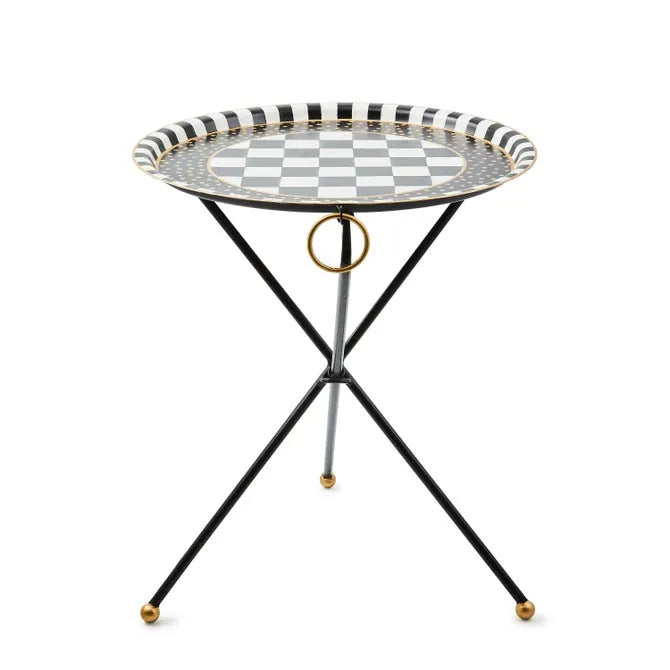 Tilt Top Black Tripod Table