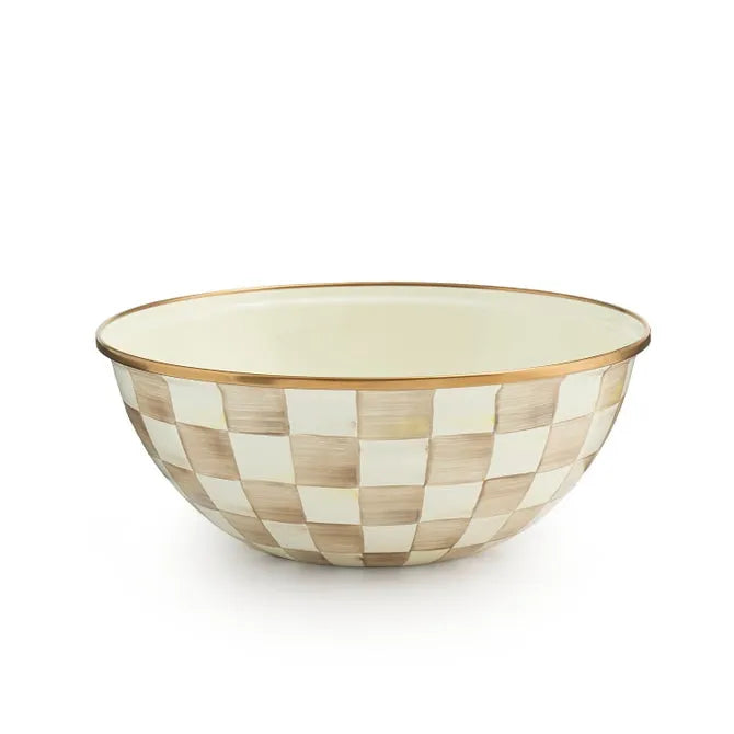 Mocha Check Medium Everyday Bowl