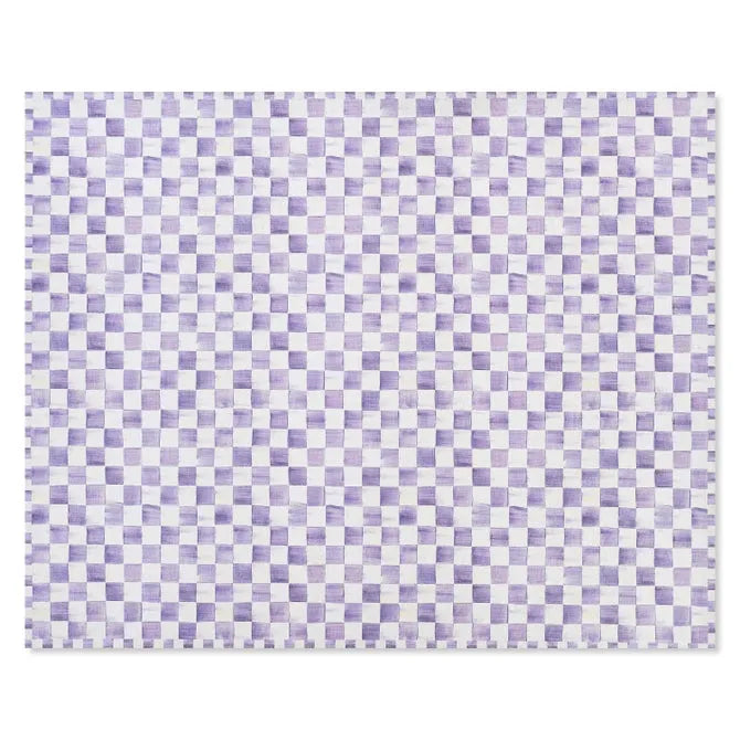 Violet Checkered 8' x 10' Washable Rug