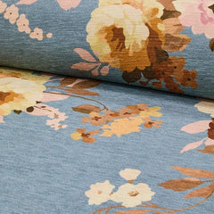 Slate Wild Rose 3' x 5' Washable Rug