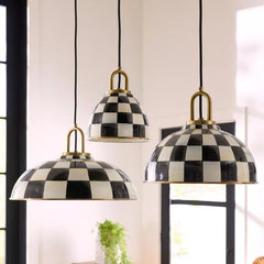 Courtly Check 12" Dome Pendant Lamp
