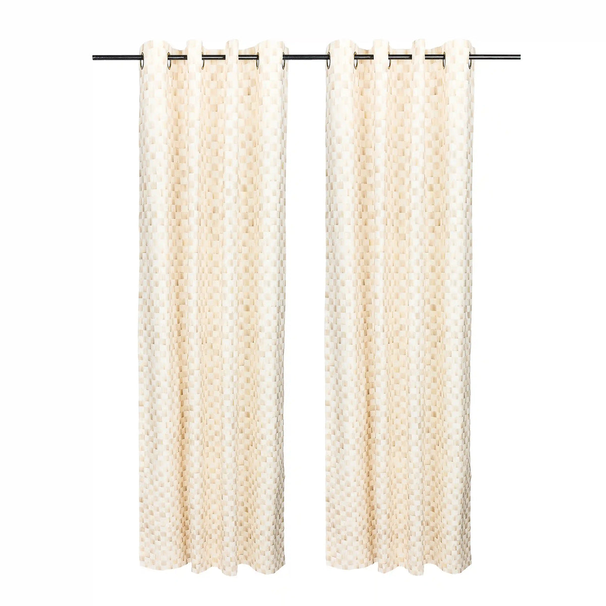 Mocha Stripe 84" Grommet Curtain Panel