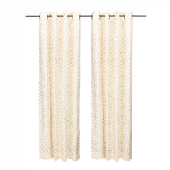 Mocha Stripe 84" Grommet Curtain Panel