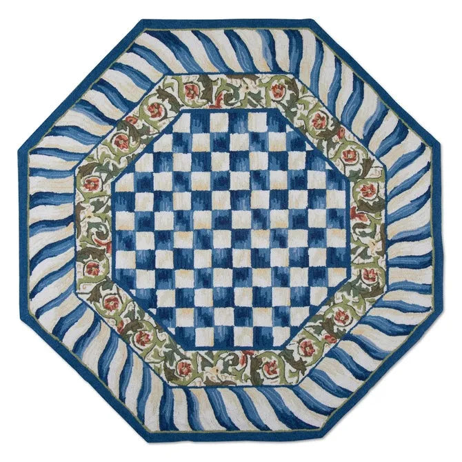 Truly Royal Check Rug - 6' Octagon Rug