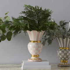Violet Check Ceramic Great Vase