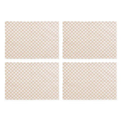 Flax Check Placemat, Set of 4
