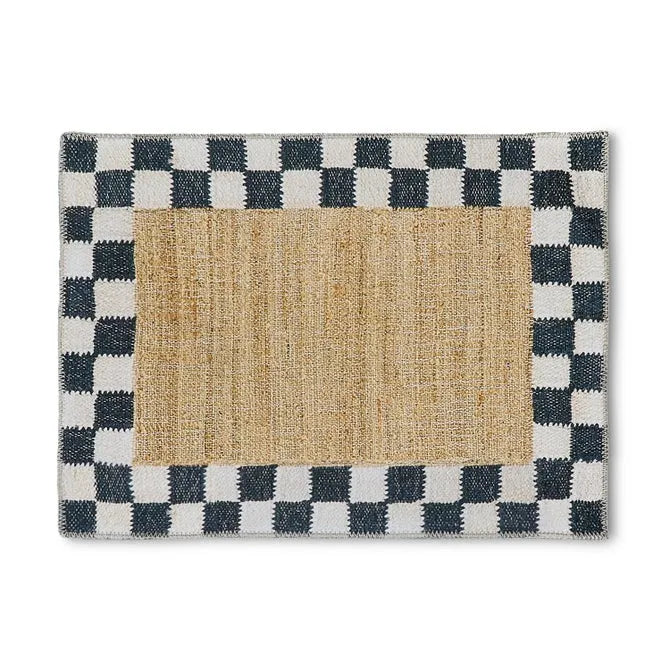 Naturals Check 2' x 3' Washable Rug