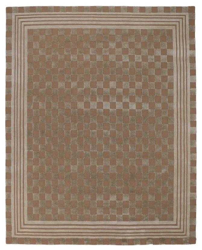 Mocha Tonal Check 8' x 10' Rug