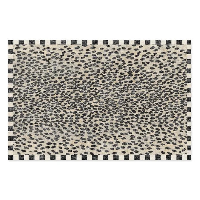 Snow Leopard 5' x 7'6" Washable Rug