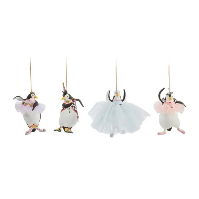 Patience Brewster Penguins En Pointe Ornaments, Set of 4