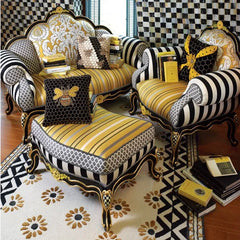 Queen Bee Black Throw Pillow