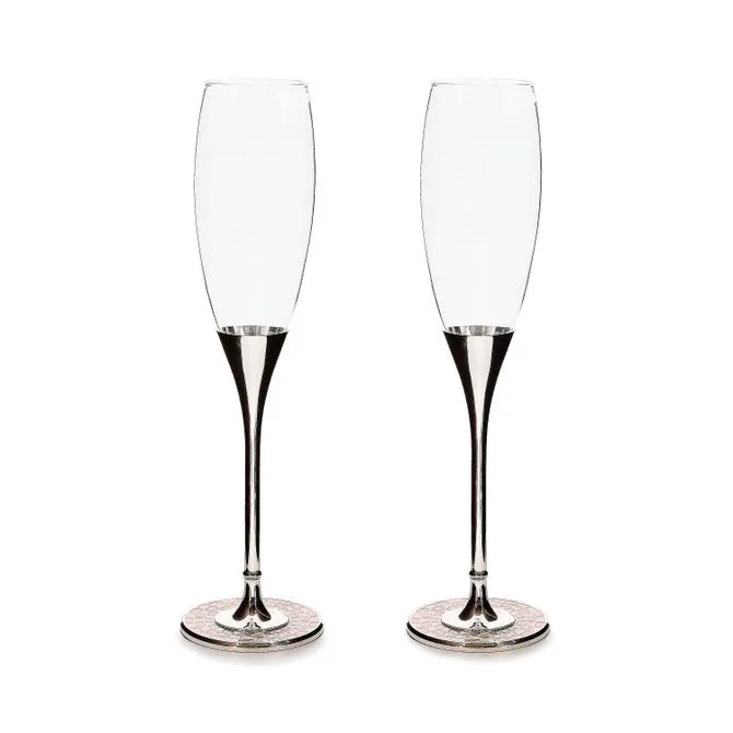 Celebrate Rosy Toasting Flutes, Set of 2
