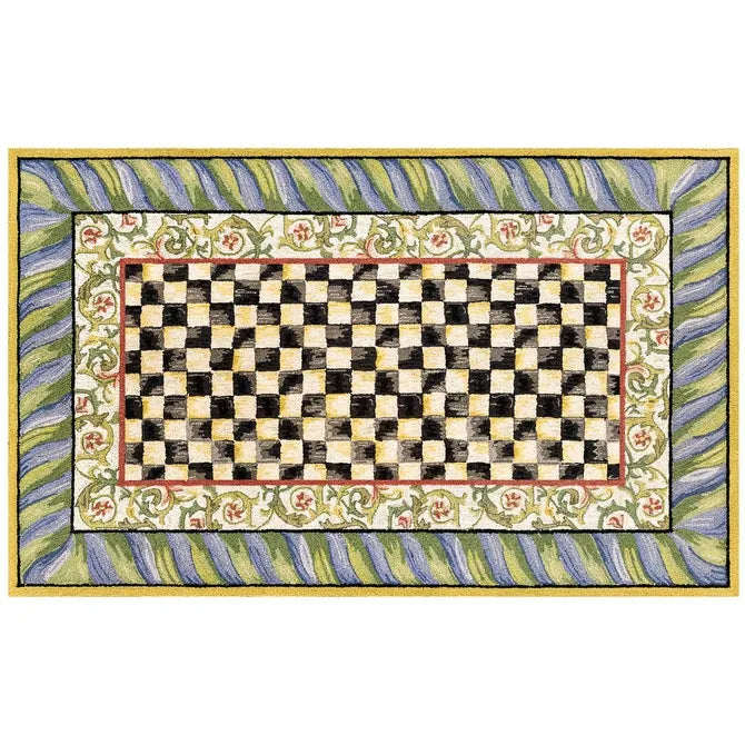 Courtly Check Purple & Green 5' x 7'6" Washable Rug