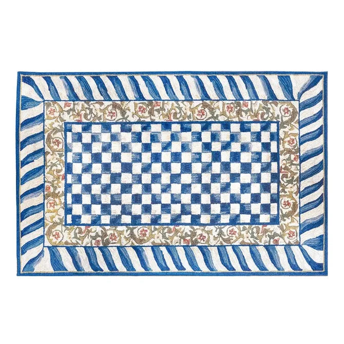 Truly Royal Check 5' x 7'6" Washable Rug