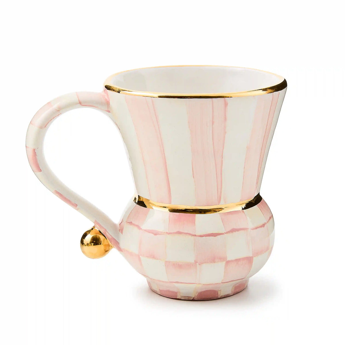 Violet Check Ceramic Mug